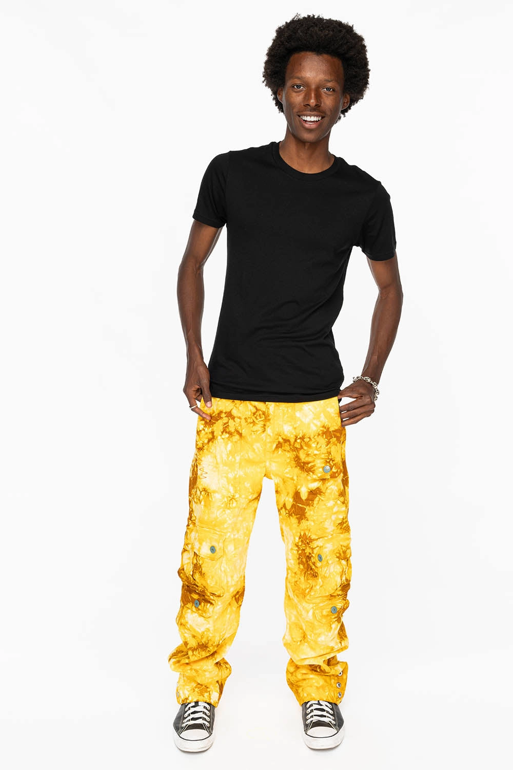 Tailored Fit ORIGINAL ROBIN??S JEAN CALL OF DUTY CARGO PANTS IN TYE DYE TAN YELLOW