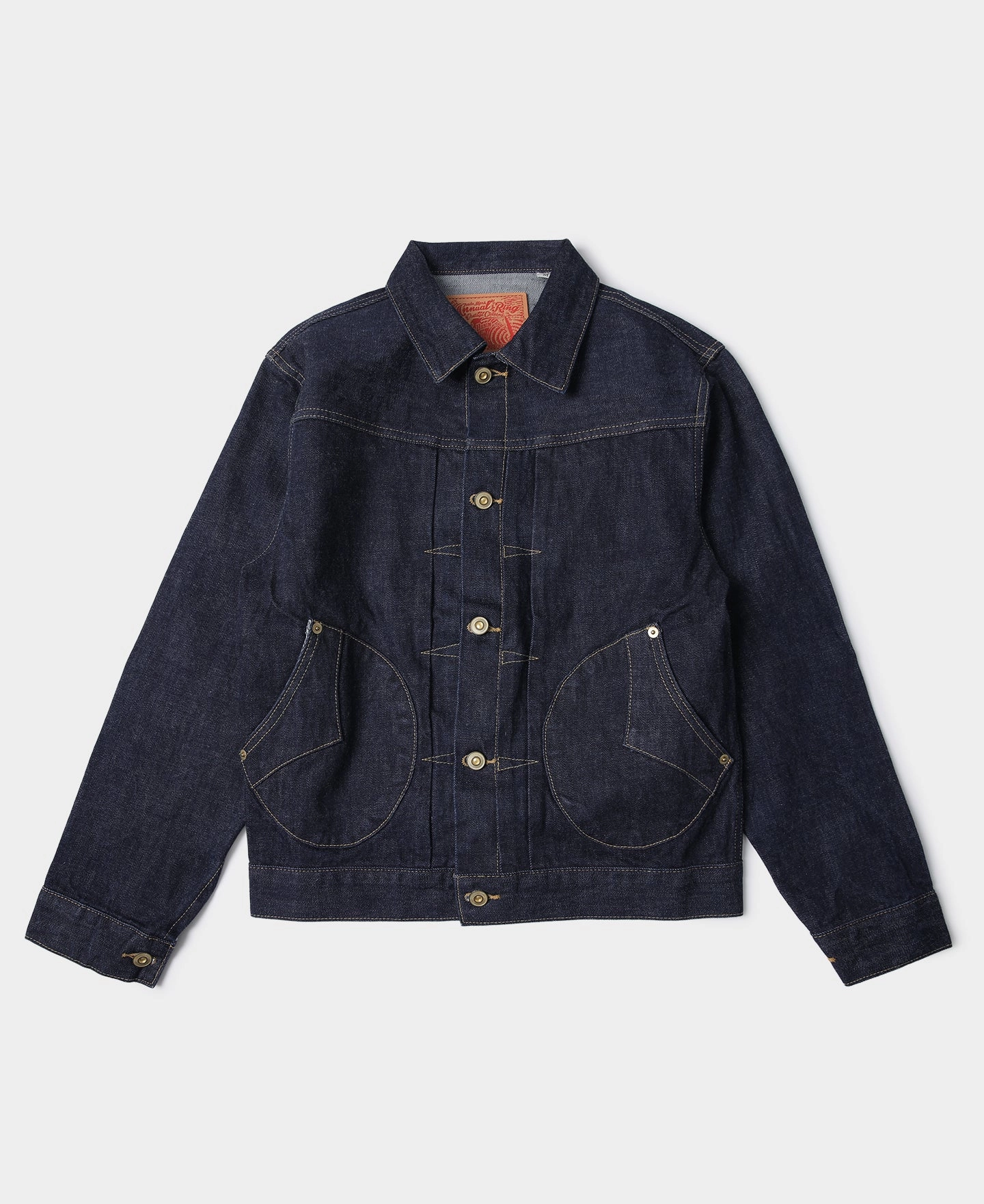 1880 Indigo Dyed 15 oz Selvedge Denim Jacket Moisture Wicking Inner Layer Modular Attachment Points