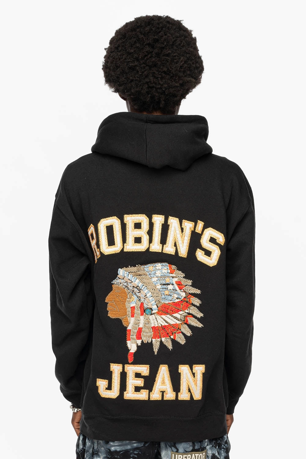 product satin lining luxury performance test ROBIN??S HEAVY WEIGHT  NATIVE AMERICAN CHIEF PULLOVER HOODIE IN BLACK