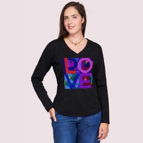 Tall Option All Purpose Weave Design The Victoria Long Sleeve Tee - Electric Love
