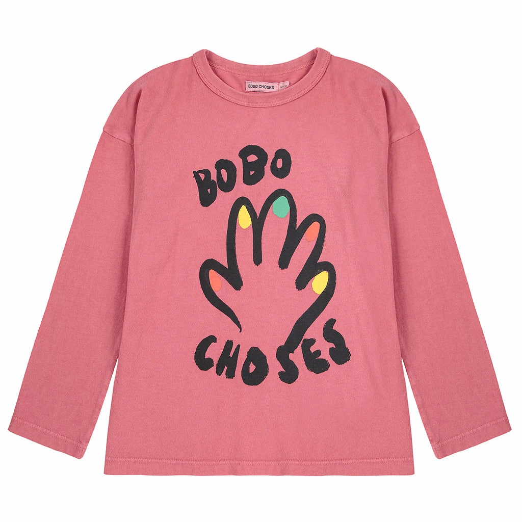Bobo Choses High Five T-shirt Flexible Collar Textured Surface