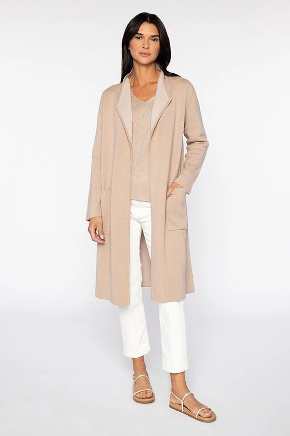 Chill Vibe Layering Piece Reversible Drape Front Cardigan