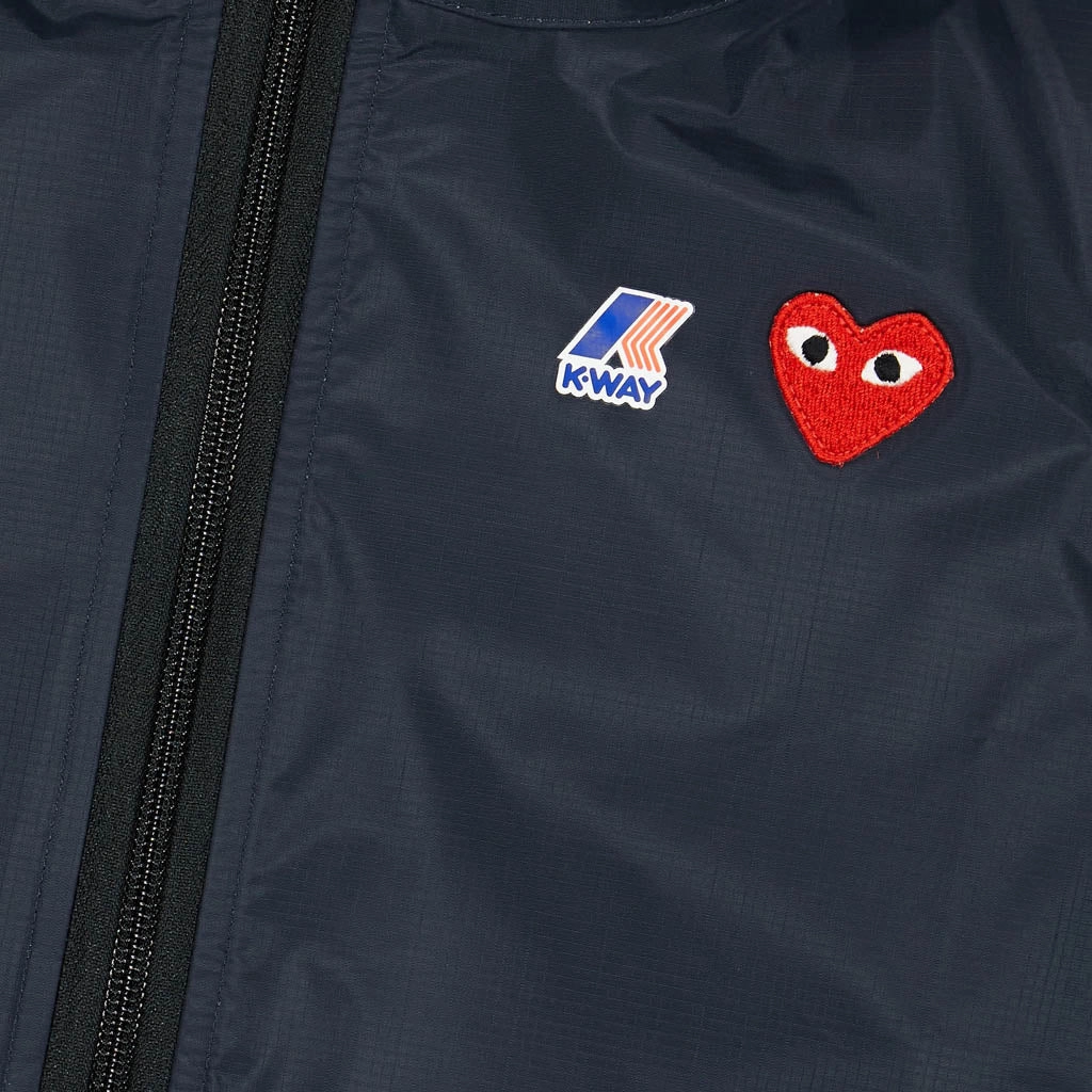 Glow In Dark Accents Comme Des Comme Des Gar?ons Play Kids Gar?ons Play Kids X K-Way Claude Zip-Up Hoodie