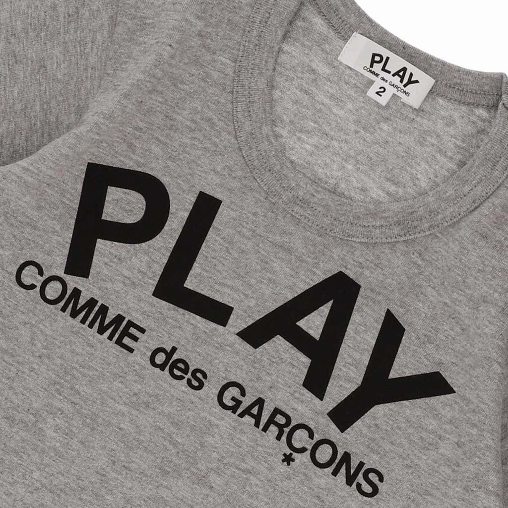 Comme Des Gar?ons Play Kids Logo T-Shirt Ribbed Collar Design Slim Fit Wear