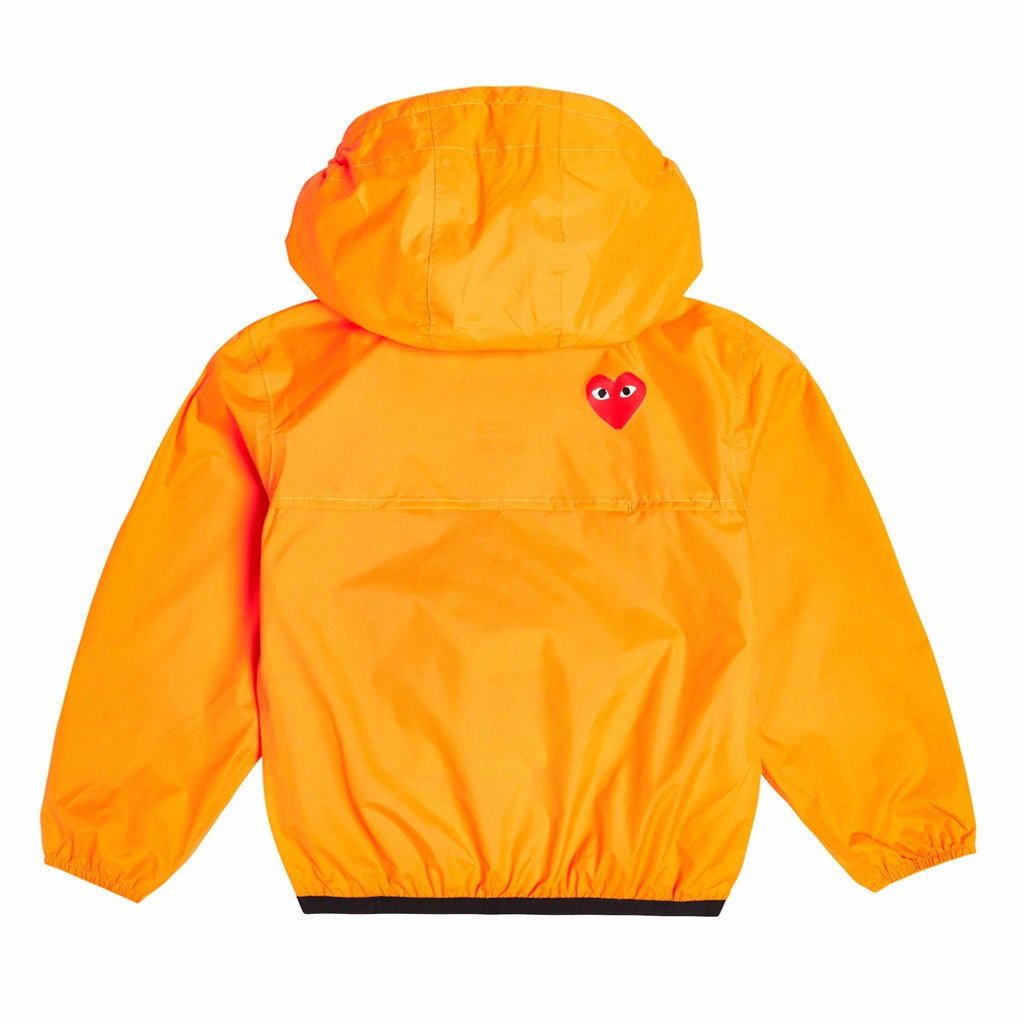 Comme Des Gar?ons Play Kids X K-Way Claude Half Zip Hoodie Fleece Lined Abrasion Resistant Edging
