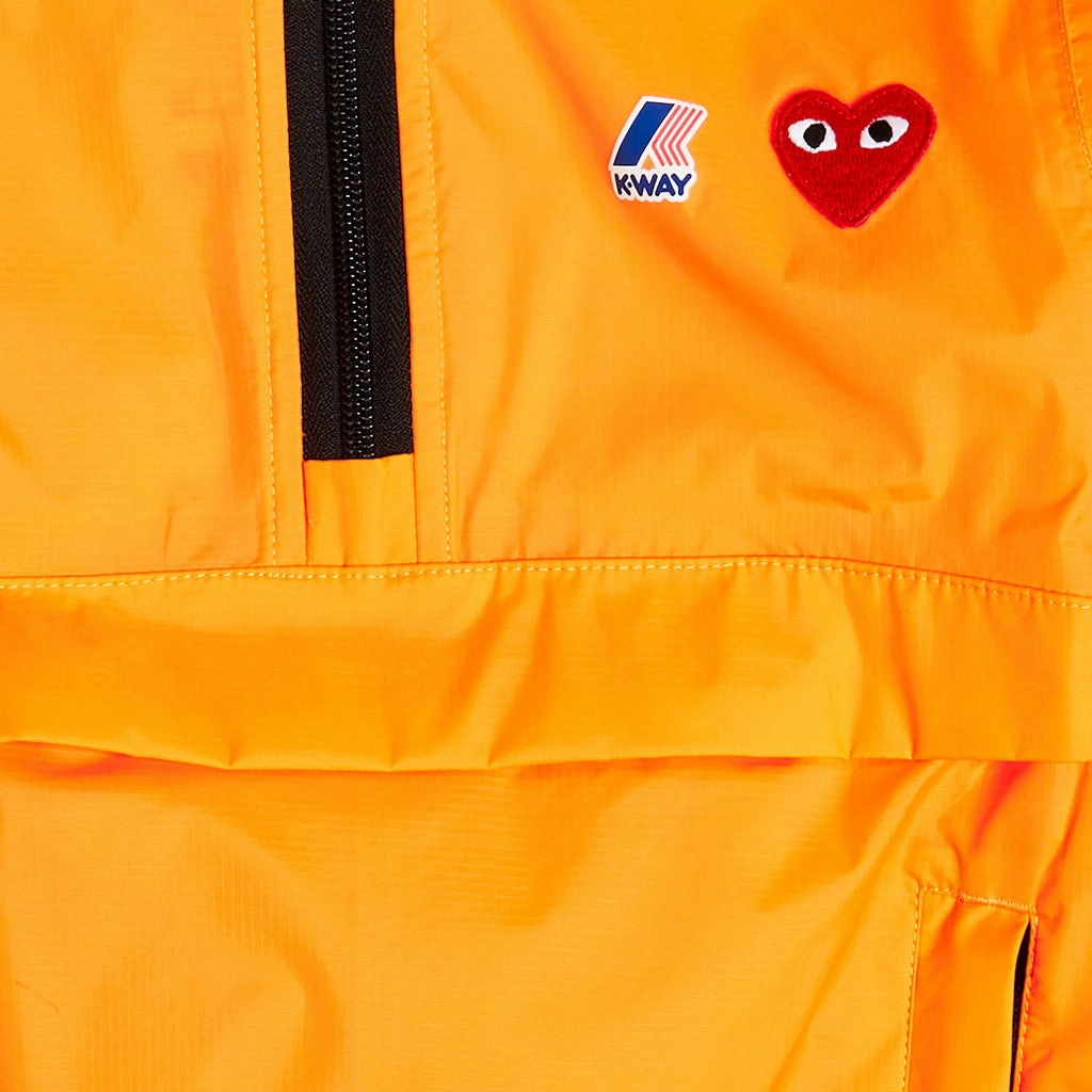 Comme Des Gar?ons Play Kids X K-Way Claude Half Zip Hoodie Breathable Lining