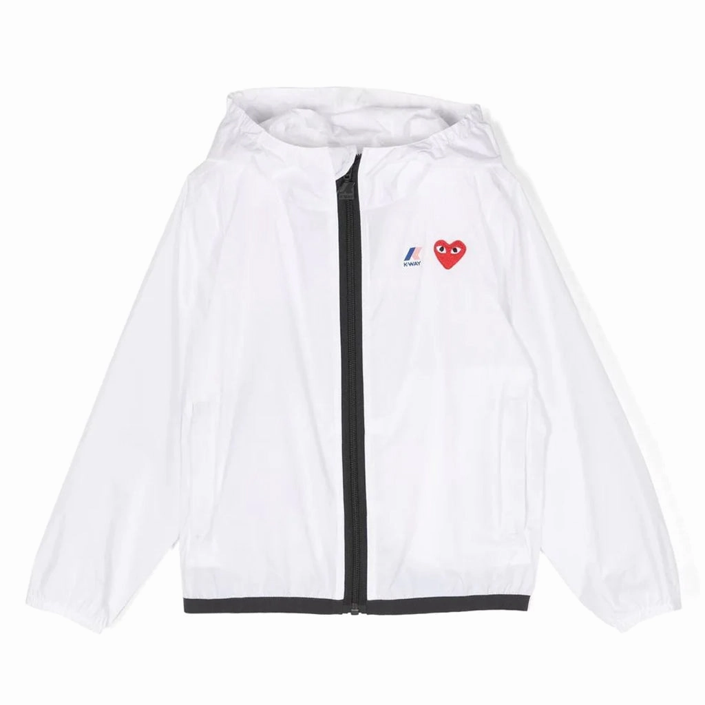 Comme Des Gar?ons Play Kids X K-Way Claude Zip-Up Hoodie Adjustable Hood Feature