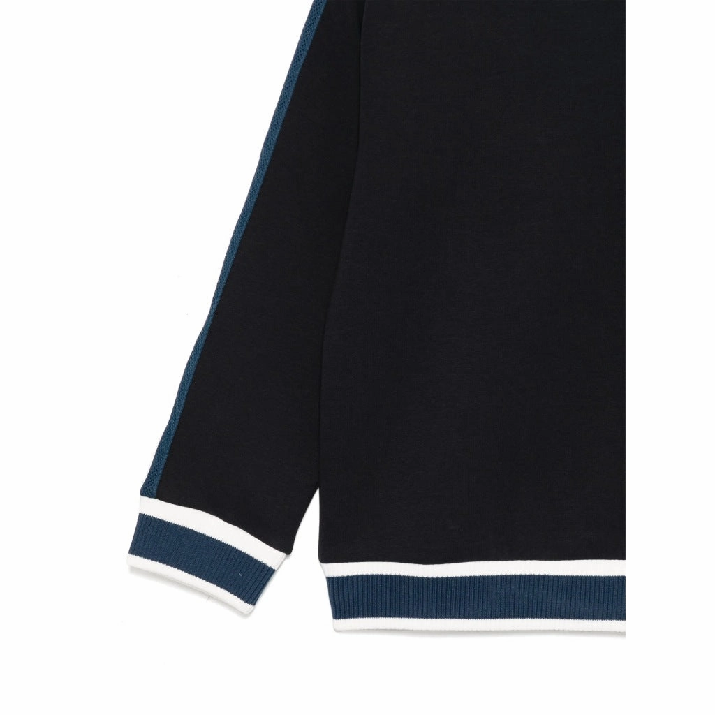 Stain Resistant Stretch Paneling Emporio Armani Junior Striped Trim Sweater