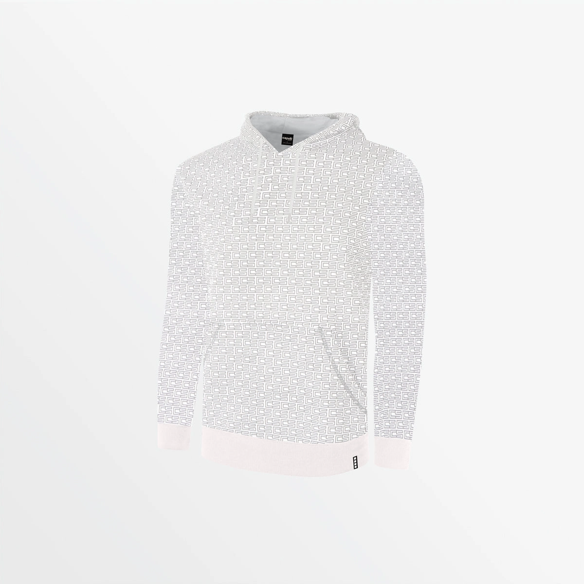 Tagless Neckline Design WaffleWeave MEN'S CS MONOGRAM PRINT PULLOVER HOODIE