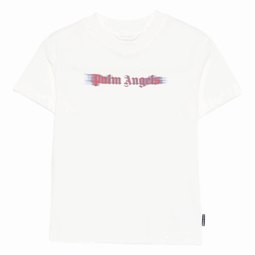 Palm Angels Kids Blurred Logo Regular T-shirt Stretchy Fit Simple Comfort