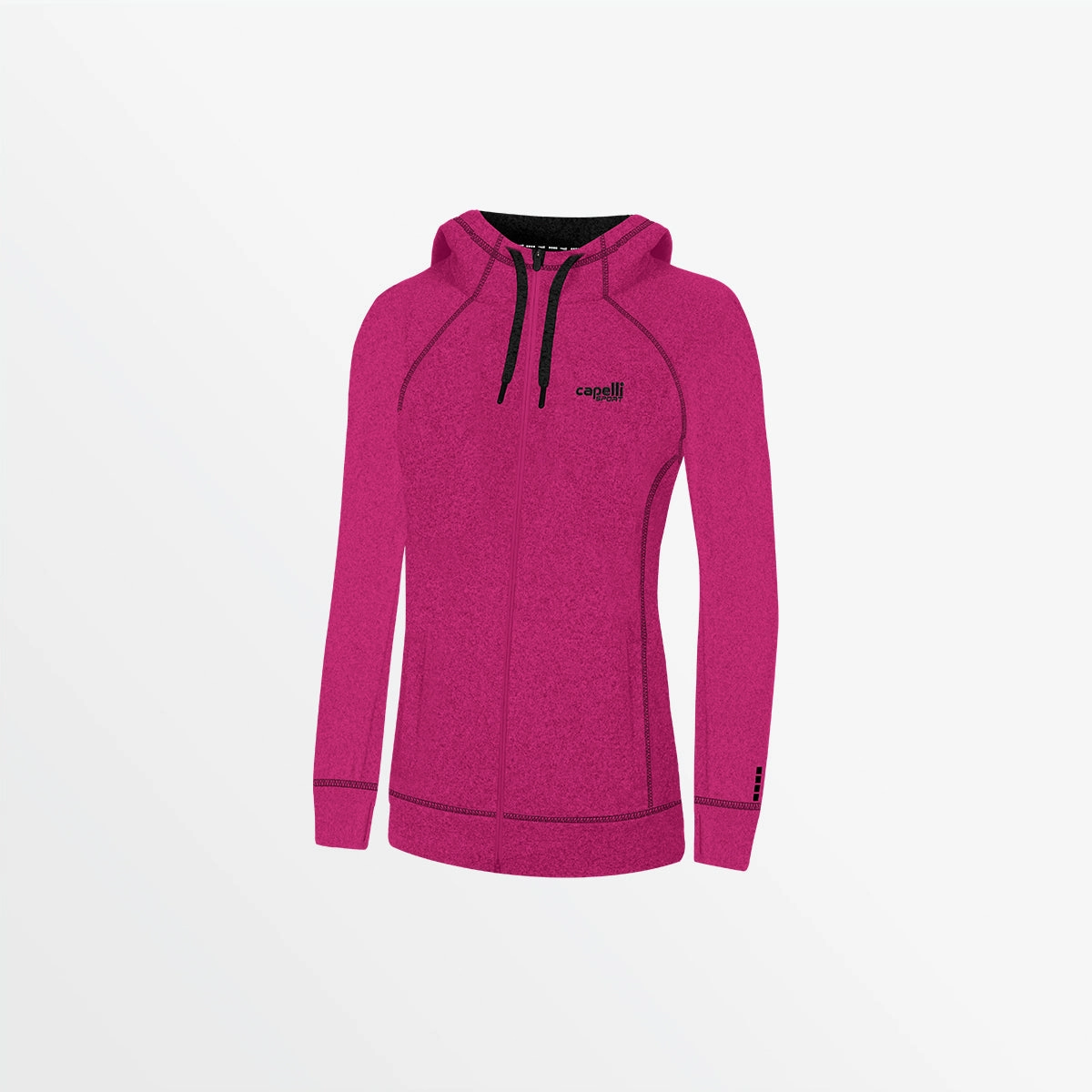 WOMEN'S ESSENTIAL HEATHER ZIP UP HOODIE Warm Fabric
