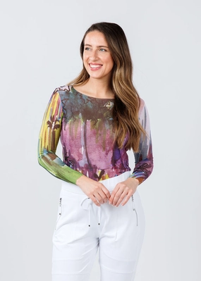 Minimalist Style Versatile Layering Piece NudiTee Sheer Top - Daydream