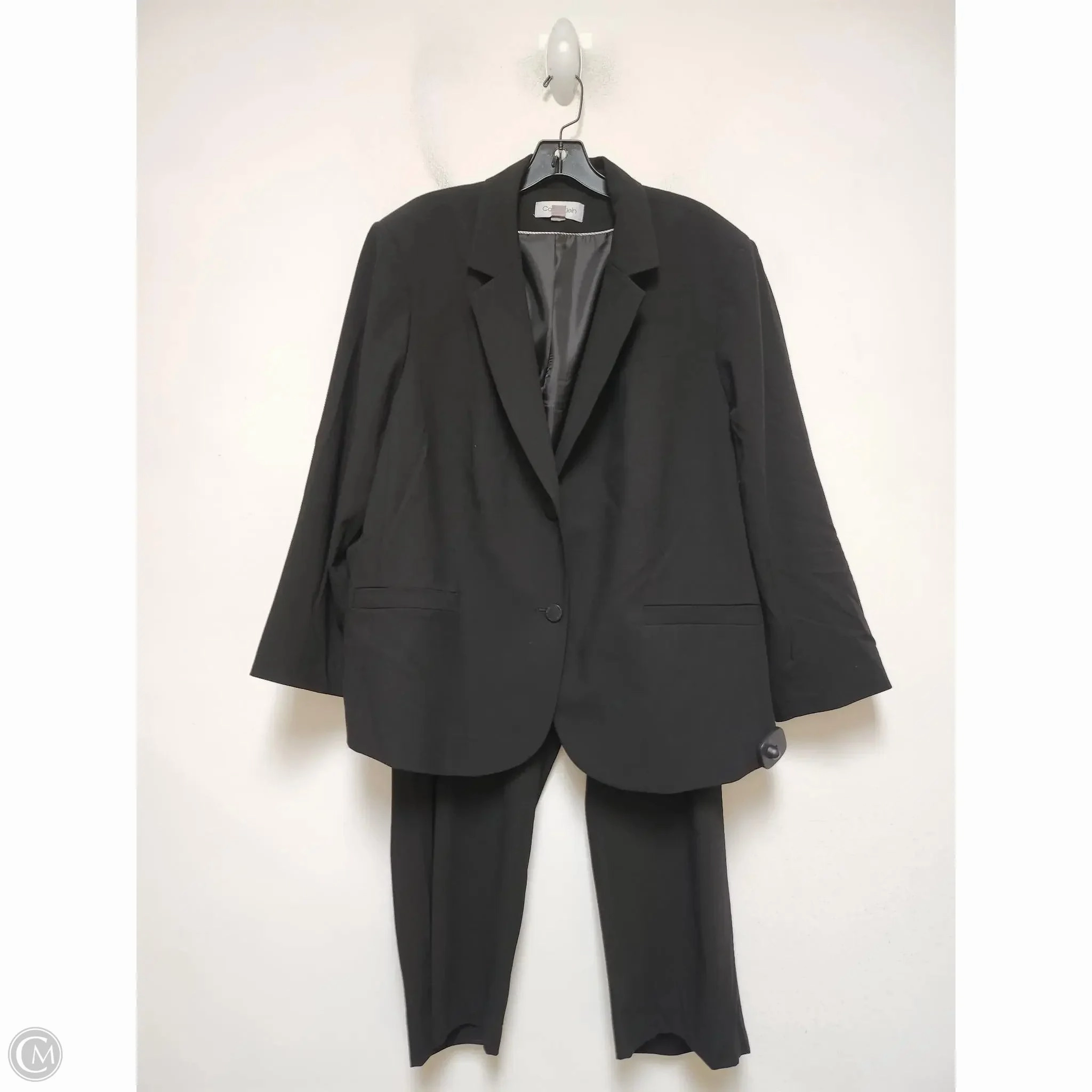 Pants Suit 2pc By Calvin Klein In Black, Size: 2x DurableConstruction Timeless Comfort Wear