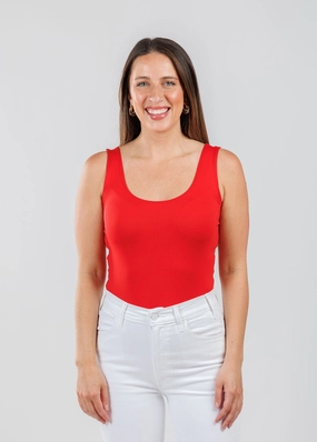 Active Layering Military Inspired The Classic Micro Tank - Red