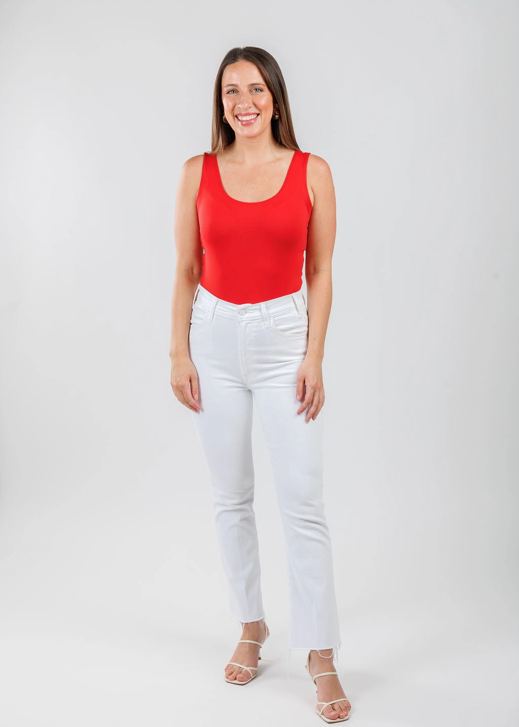 Chilly Weather Wear Neutral Colors The Classic Micro Tank - Red