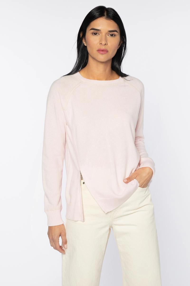 Cozy Vibe Soft comfort layer Coverstitch Zip Sweatshirt