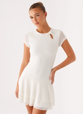 Esty Mini Dress - Ivory Trend Texture