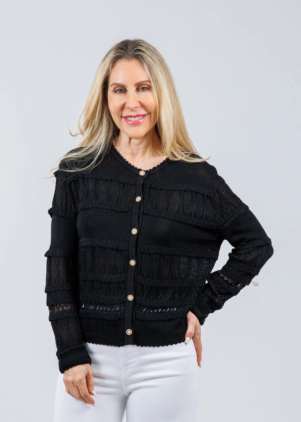 Fashionable Look Comfy Fit Ross Fringe Cardigan - Black