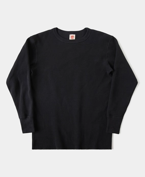 Heavyweight Waffle Cotton Underwear - Black Stretchable Weave Fresh Outfit Style