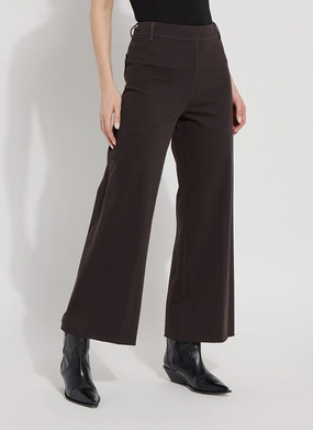 Erin High Waist Wide Leg Denim Pants - Double Espresso Essential Layer Rayon drape