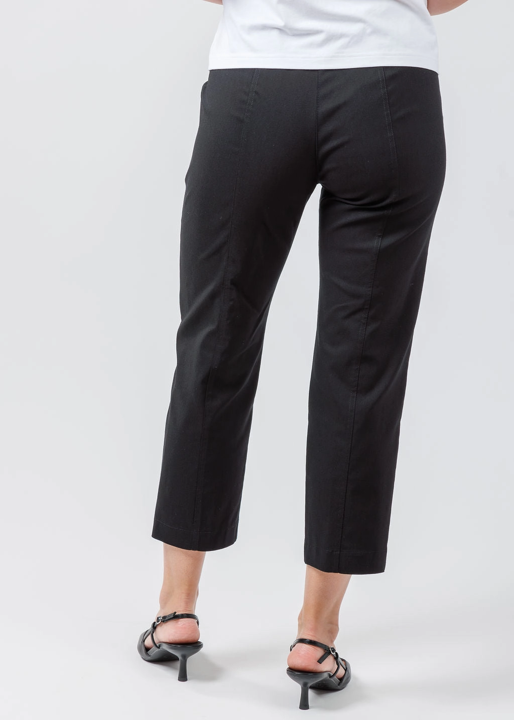 Quick Slip Crop Cargo Pants - Black