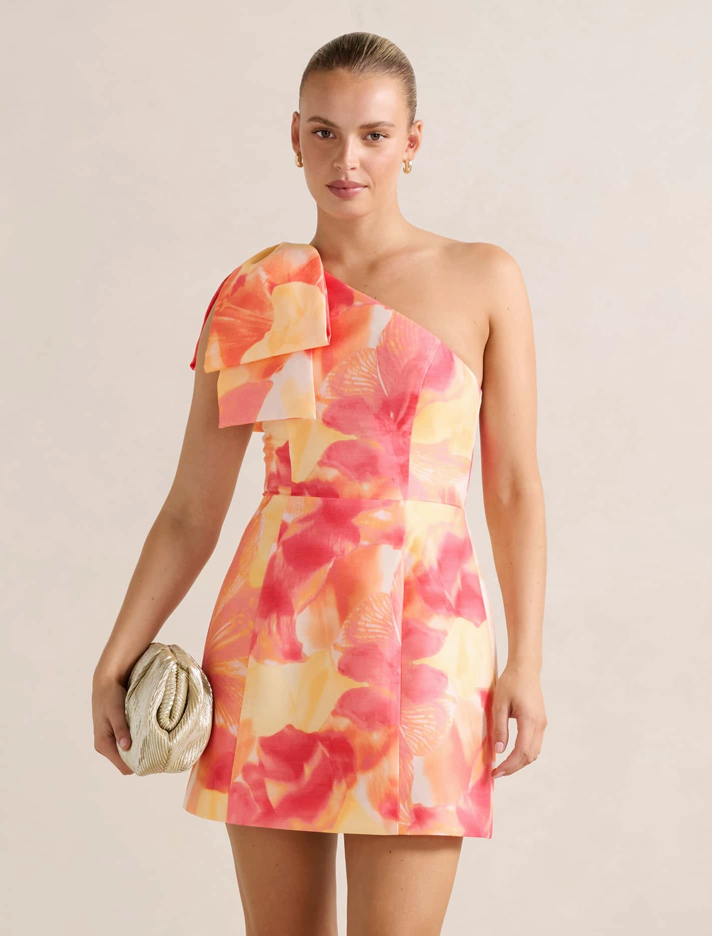 Darcy One Shoulder Bow Mini Dress Urban Style