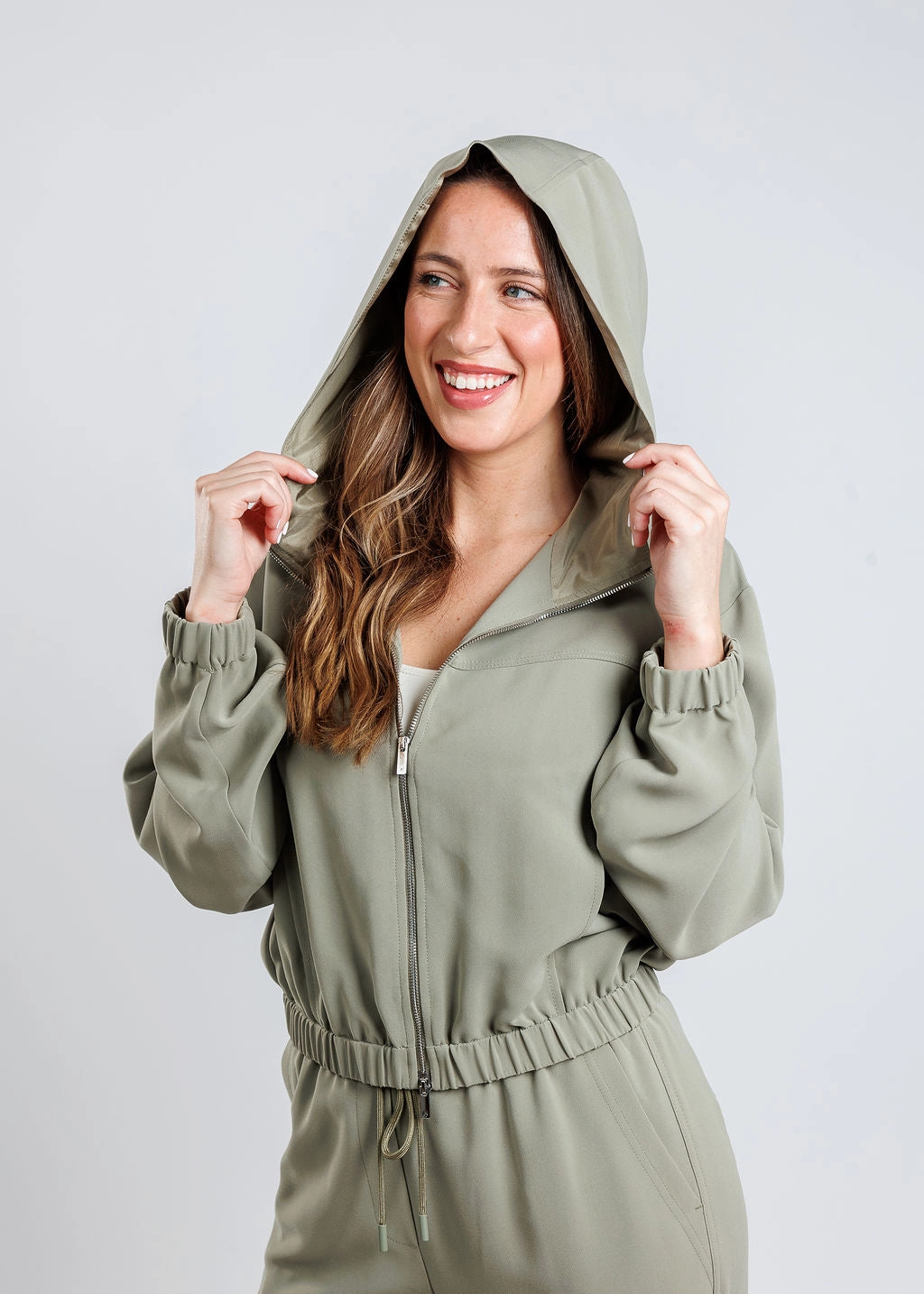 Daria Jacket - Green Rainy Day Option Auxiliary Attachment Points