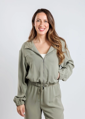 Daria Jacket - Green Classic Casual Look Eco Conscious Production