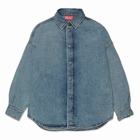 Diesel Kids Denim Shirt Flexible Cuffs Temperature Regulating Textile