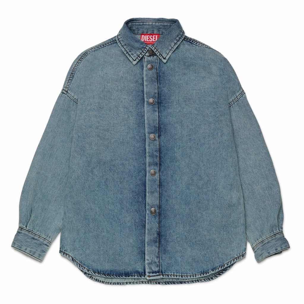 Diesel Kids Denim Shirt Flexible Cuffs Temperature Regulating Textile
