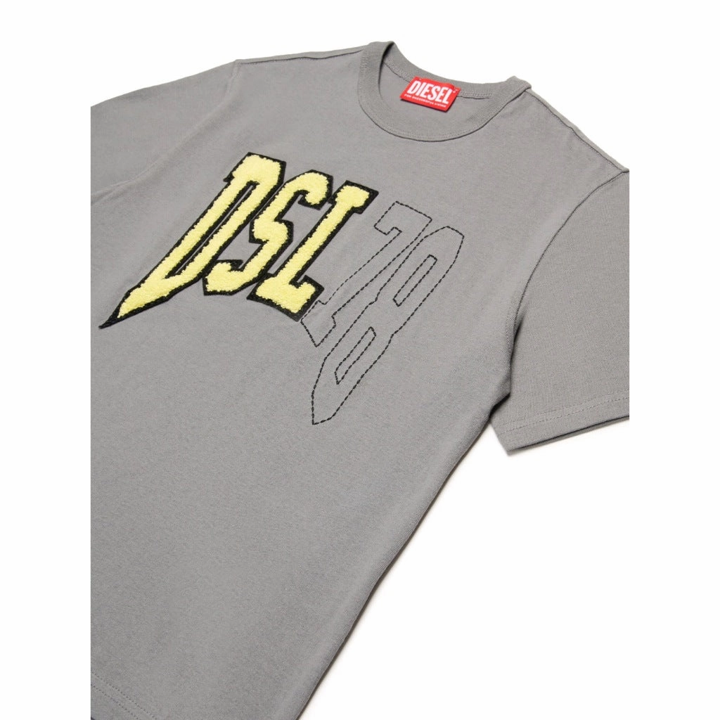Breathable Wear Fit Wear Resistant Fabric Diesel Kids Graphic Print T-shirt