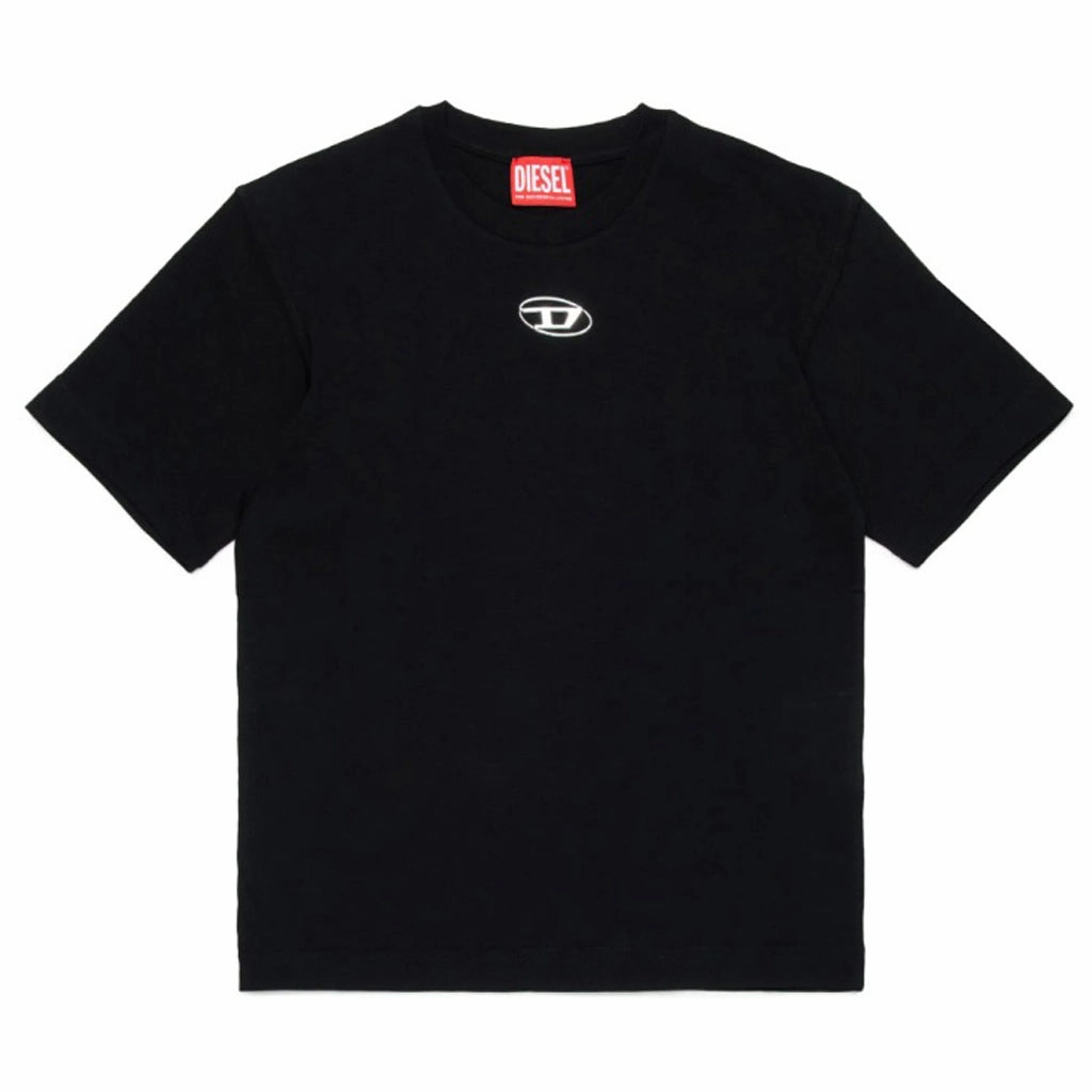 Layered Collar Structure Diesel Kids Logo T-shirt