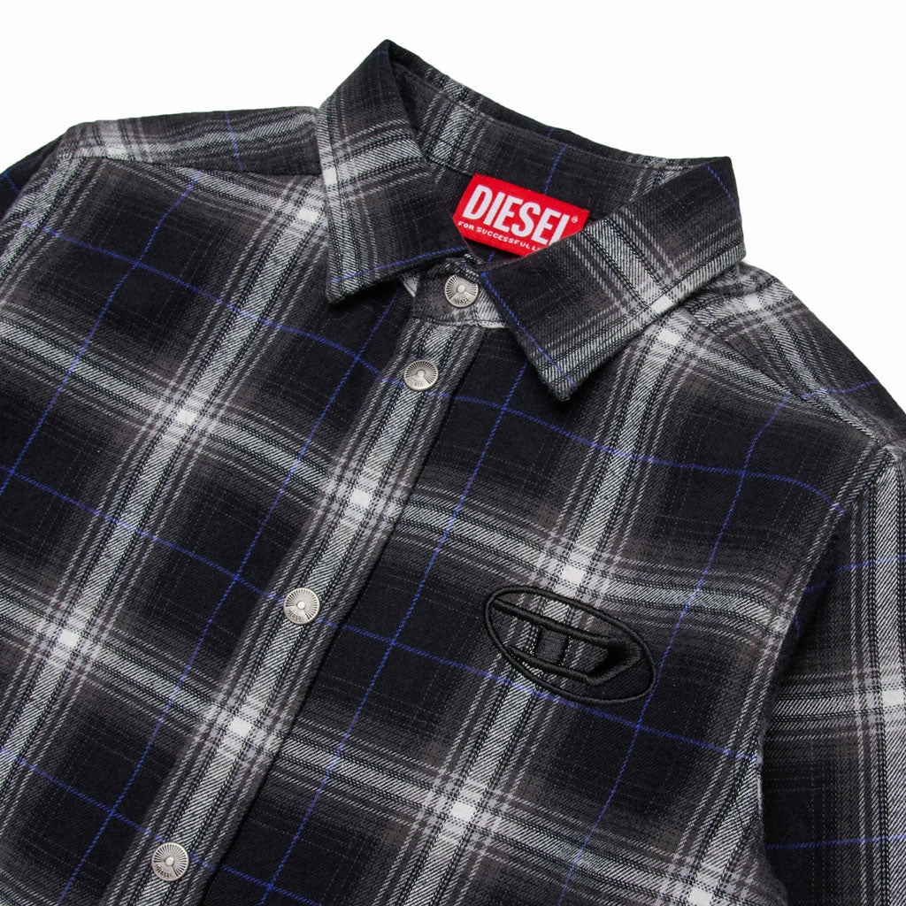 UniversalFit Double Layered Fabric Diesel Kids Plaid Shirt
