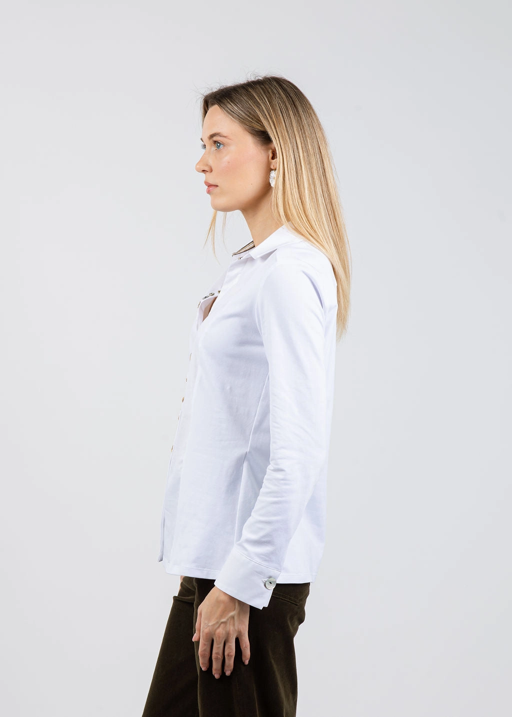 Weekend Wear Alessandra Multi Button Blouse - White