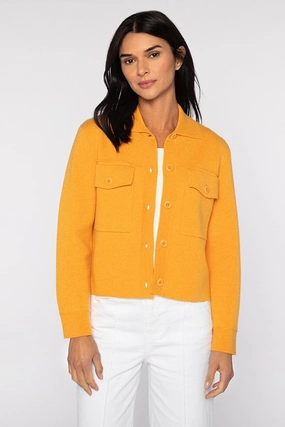 Anti Snag Threadwork Doubleknit Crop Shacket