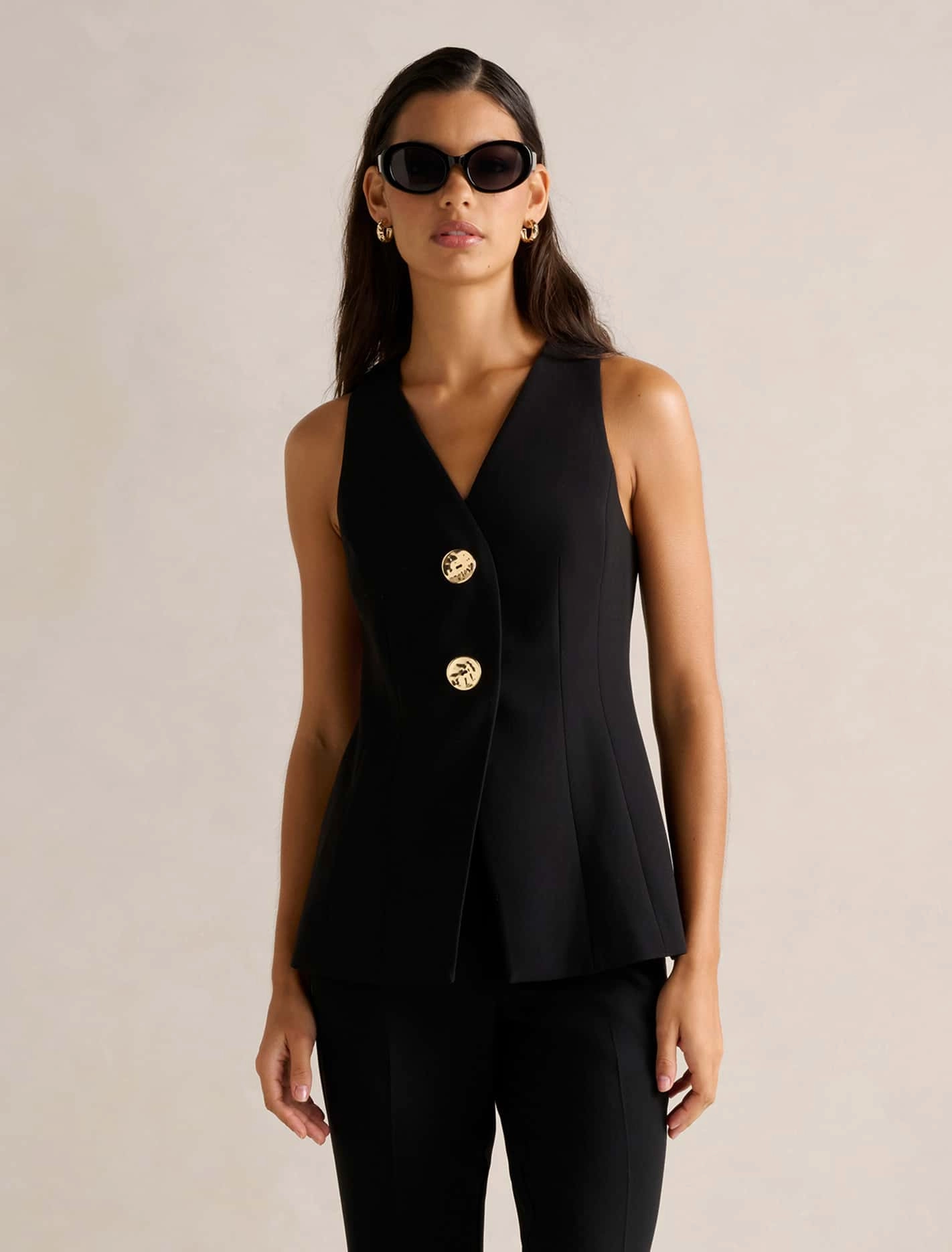 Lily Long Waistcoat Fitted Shirt