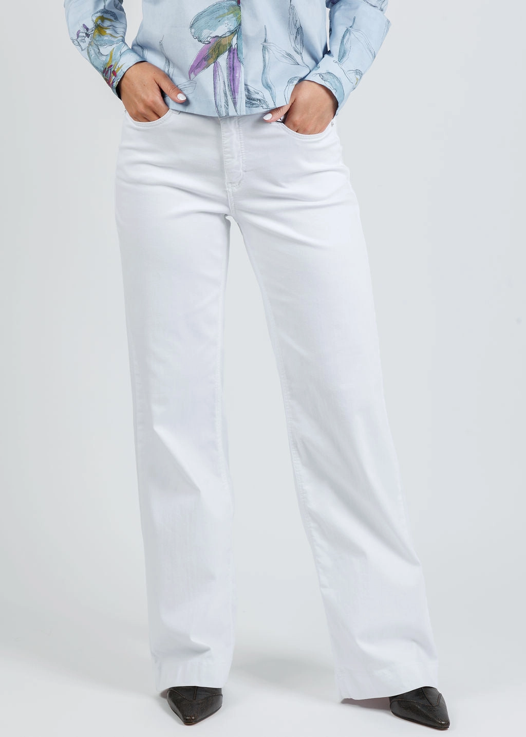 Dream Wide Wonderlight Jeans 32" - White Denim Comfy Look