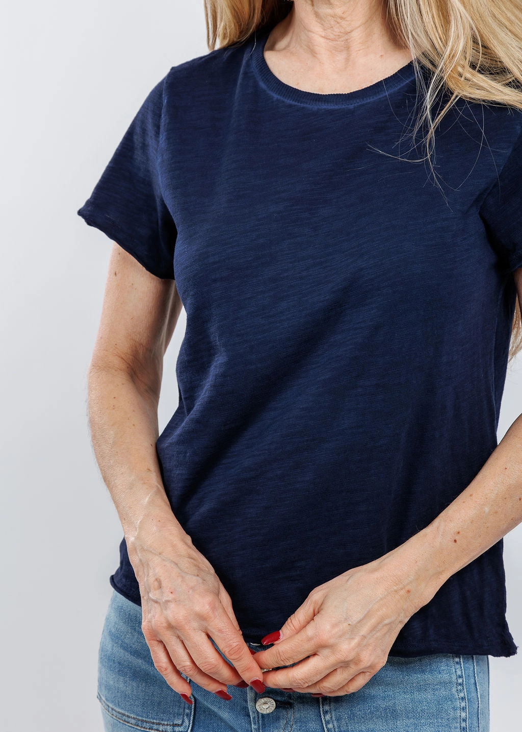 Drew Crew Boxy Tee - Navy Effortless Comfort