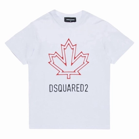 Layered Collar OdorResistantTechnology Dsquared2 Kids Slouch Fit T-shirt