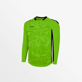 YOUTH PITCH STAR LONG SLEEVE GOALKEEPER JERSEY WITH PADDING Bamboo Derived Material Layered Hem Reinforcement
