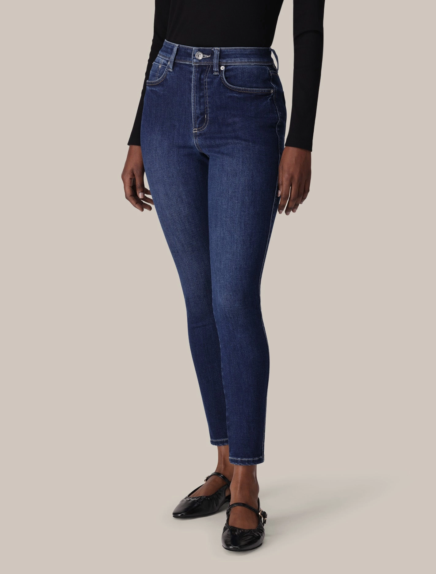 Hayley High-Rise Contour Jeans HighRiseWaist Dark wash