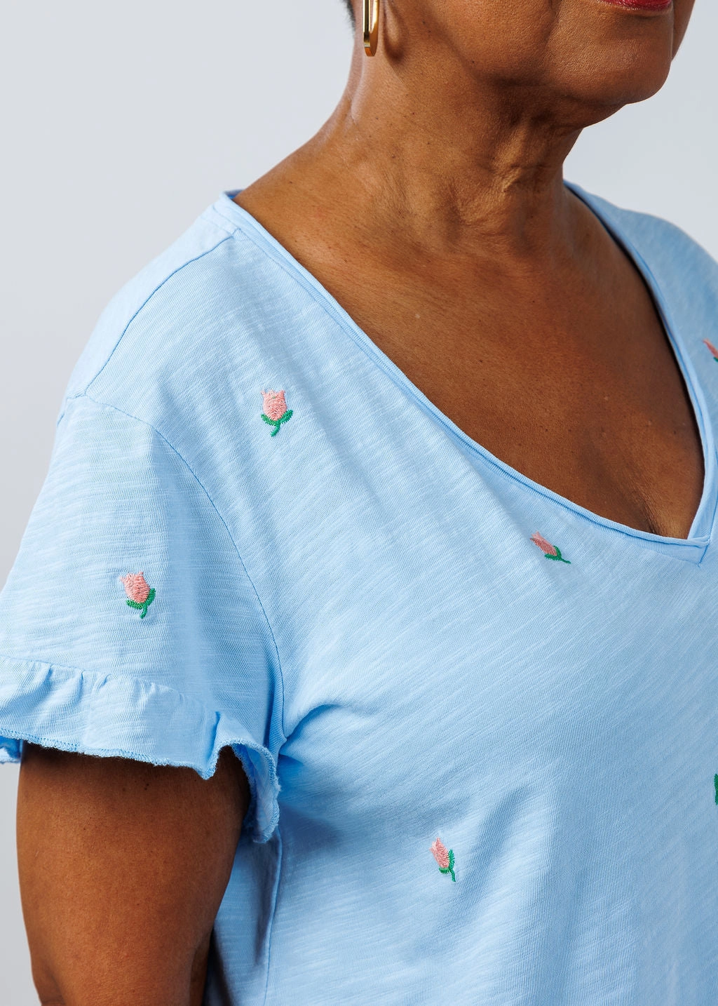 Dutch Embroidered Flower Tee - Canal Flexible Mobility