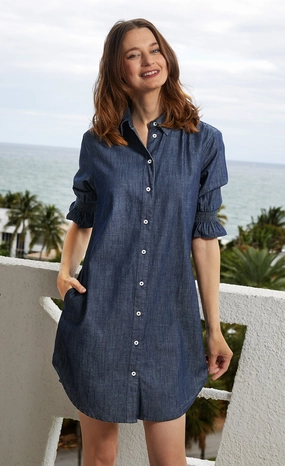 Atlantic Denim Dress Smooth Detail