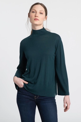 Sleek Comfort Fit Comfy & Cozy Easy Mock Sweater