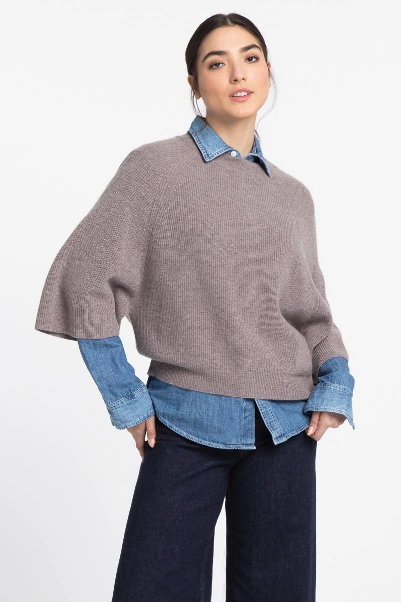 Easy Rib Raglan Pullover Snug & Stylish