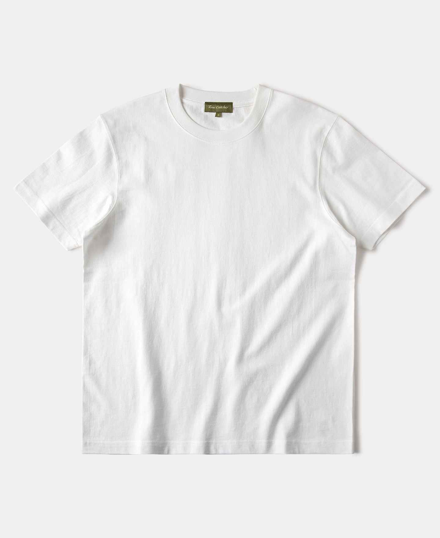 Casual and Soft Fit Design Regular Fit 9.3 oz Jersey Crewneck Tubular T-Shirt - White