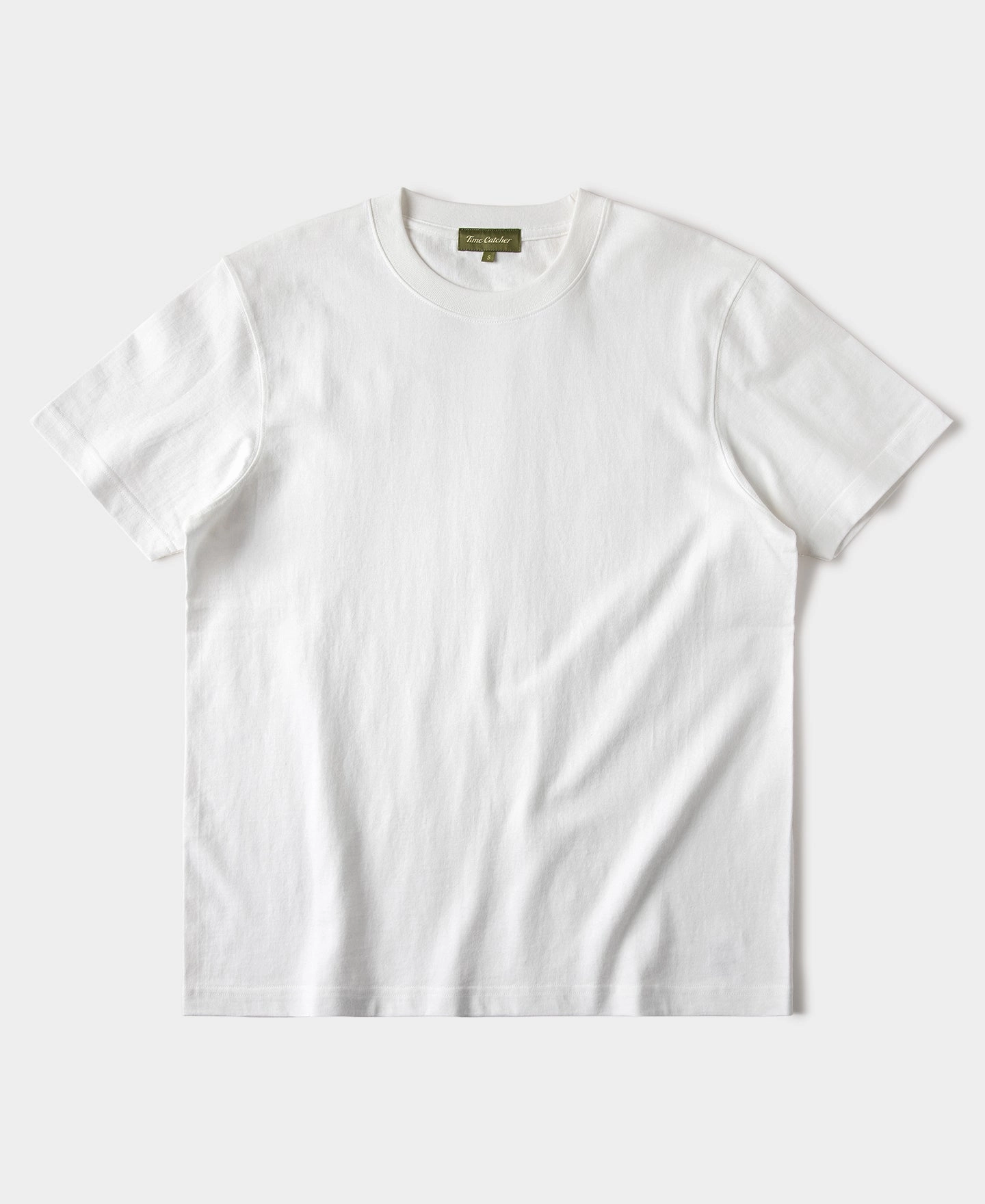 Regular Fit 9.3 oz Jersey Crewneck Tubular T-Shirt - White Ribbed Collar Design