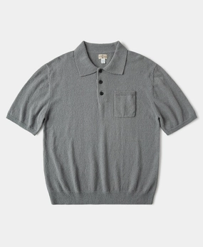 Timeless Layering Lot 917 Cotton-Blend Boucl?? Polo Shirt - Gray