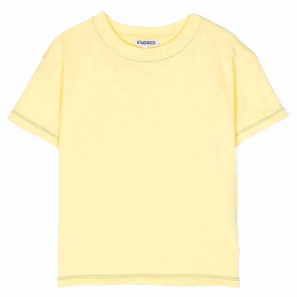 Contrast Stitch Short Sleeve T-Shirt Relaxed Hoodie