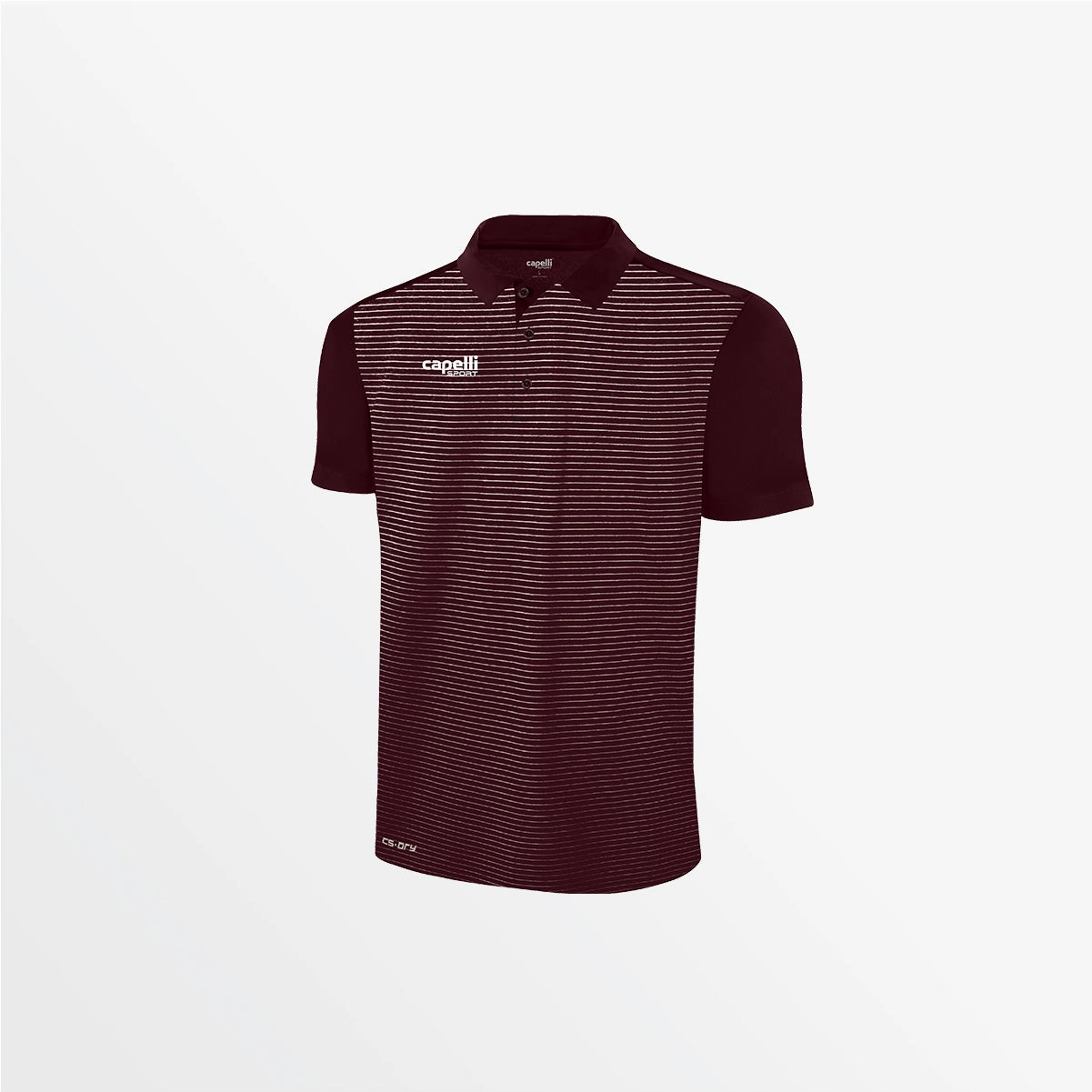 Layered Panel Construction Lightweight Blouse MEN'S CLASSIC SMALL STRIPE POLY POLO